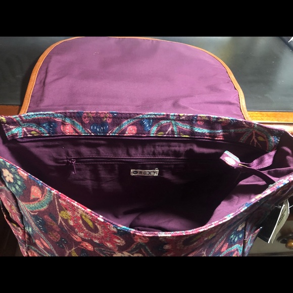 ROXY bag. Multicolor canvas fabric with fabric strap.Adjustable strap - Picture 6 of 11